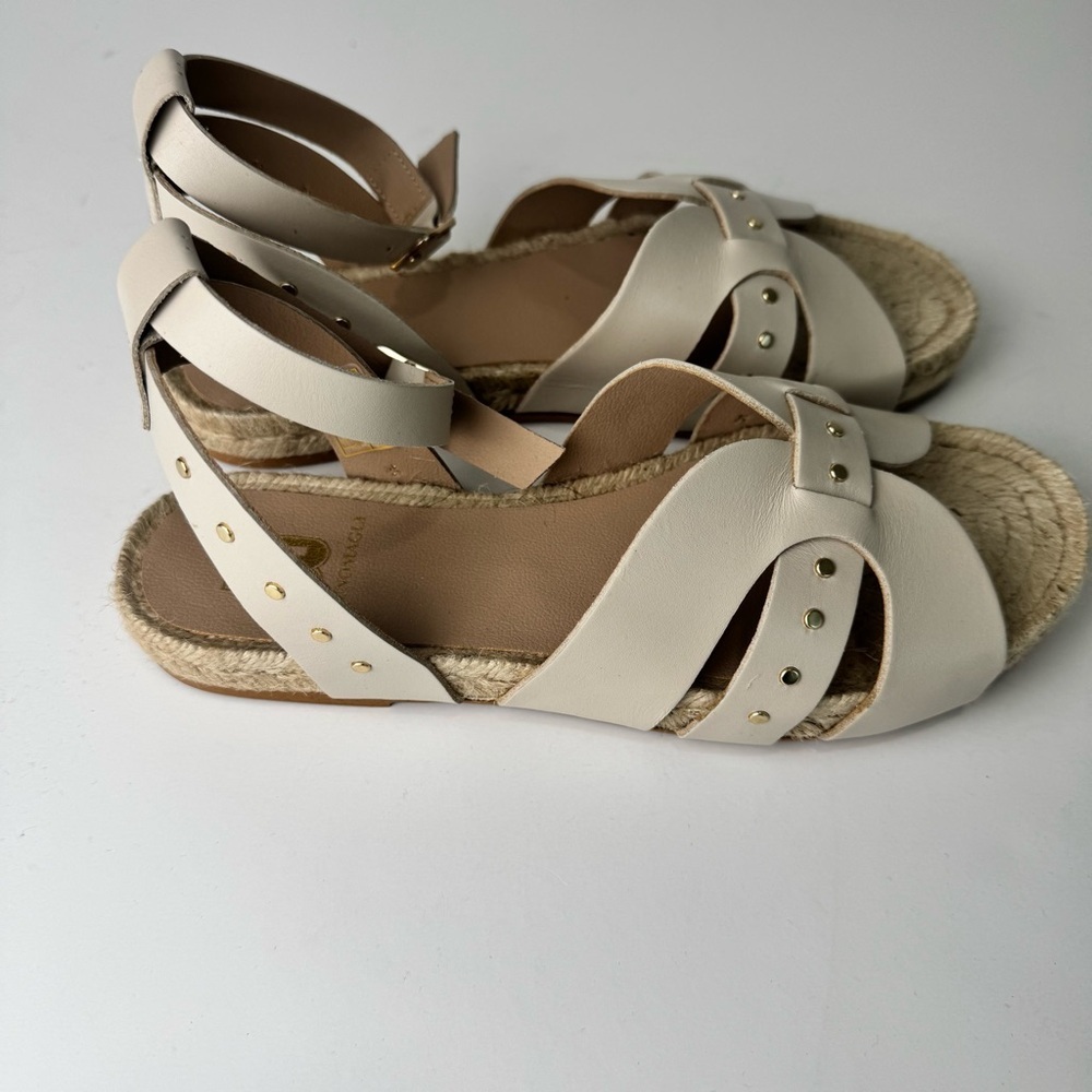 Bruno Magli Cream Espadrille Sandals - Picture 6 of 8